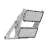 Ledvance Proiettore LED Max Radial 45 Aluminium Grigio 900W 171500lm 45d - 830 Luce Calda -  | IP66 - Simmetrico