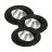 Confezione Multipack 3x Nordlux Faretti Fremont Metallo Nero 4.5W 345lm 36D - 827 Bianco Molto Caldo | 85mm - IP23- Dimmerabile