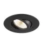 SLV New Tria 75 Faretti Aluminium Nero Il Giro 8.3W 705lm 38D - 927 Bianco Molto Caldo | Ritaglio 75mm -  Miglior Resa Cromatica - Dimmerabile 