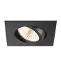 SLV New Tria 68 Faretti Aluminium Nero Piazza 8.3W 705lm 38D - 927 Bianco Molto Caldo | Ritaglio 68mm - Miglior Resa Cromatica - Dimmerabile 