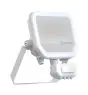 Ledvance Proiettore LED Aluminium Bianca 17W 2400lm 100D - 840 Bianco Freddo | IP65 - Sensore Di Movimento E Luce - Simmetrico