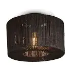 Good&Mojo Luce da soffitto Iguazu Jute Nero | Adatto per 1x E27 